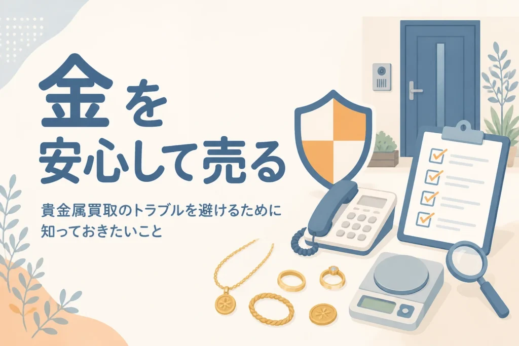 貴金属買取のトラブルを避けて金を安心して売るための全知識のアイキャッチ