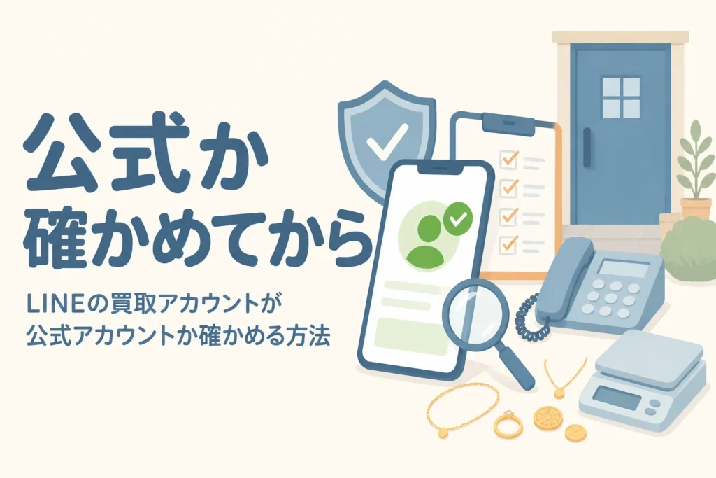 LINEの買取アカウントが本物のアカウントかを確かめる方法を表したアイキャッチ