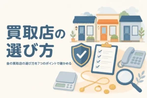 金の買取店の選び方を7つのポイントで確かめる記事のアイキャッチ
